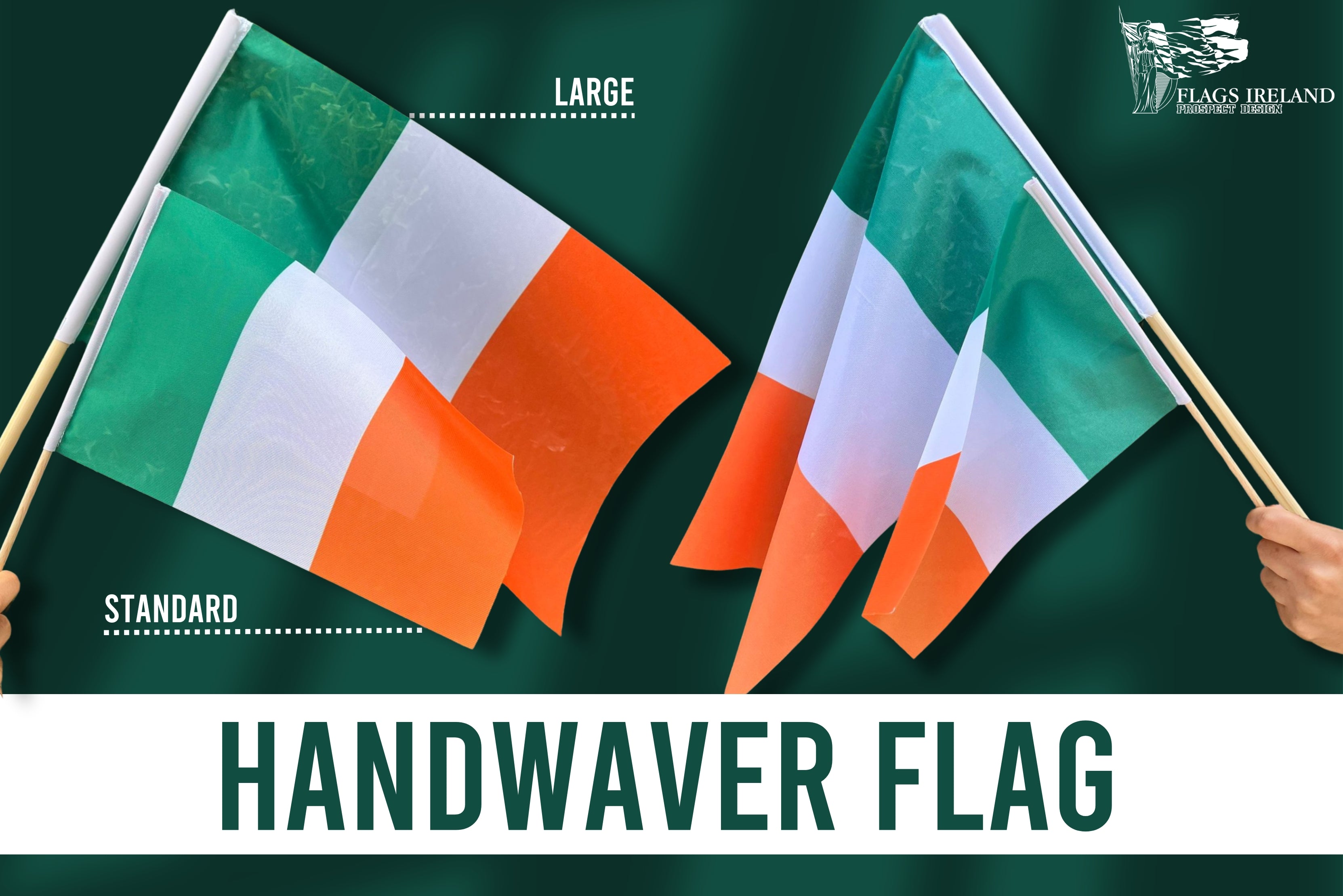 Blue & White Handwaver Flags – High-Quality Polyester, Made in Ireland ...