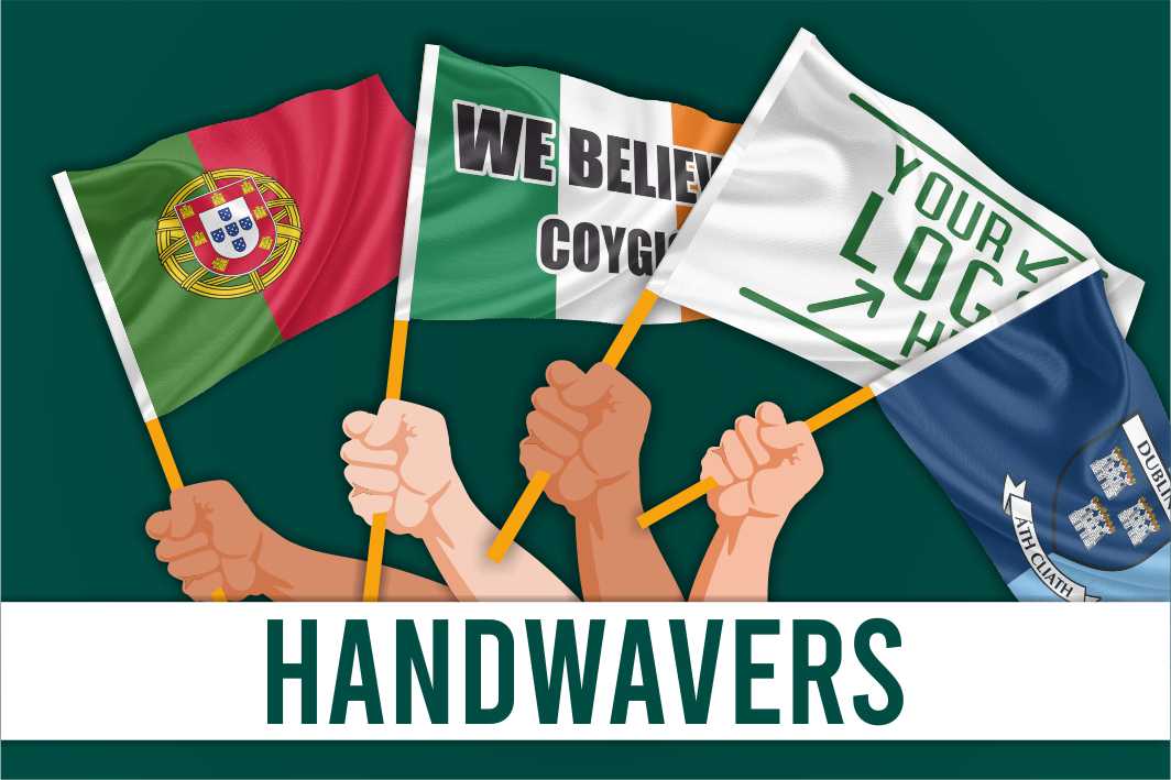 Green & White Handwaver Flag