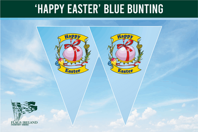 ‘Happy Easter’ Pale Blue Bunting