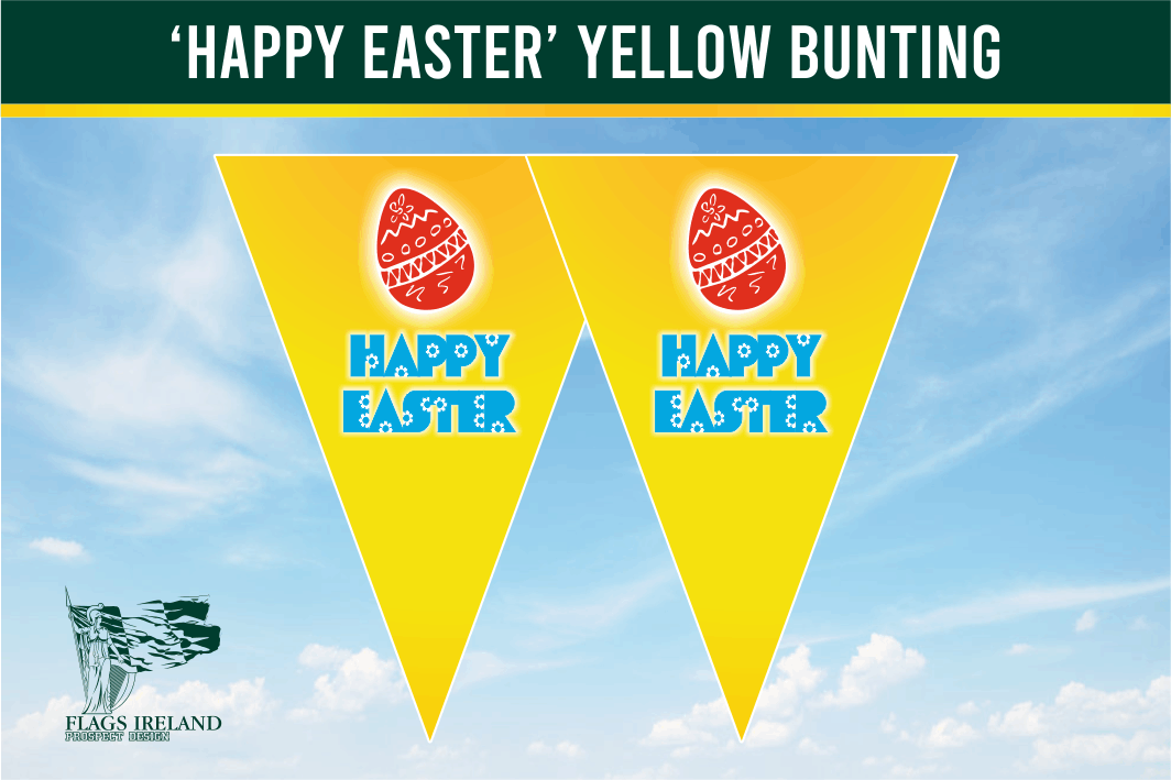 ‘Happy Easter’ Yellow Bunting