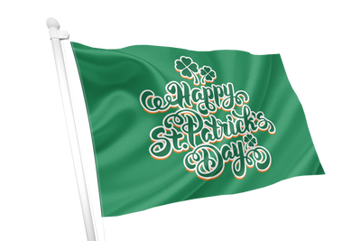 'Happy St. Patrick's Day' Green Flag