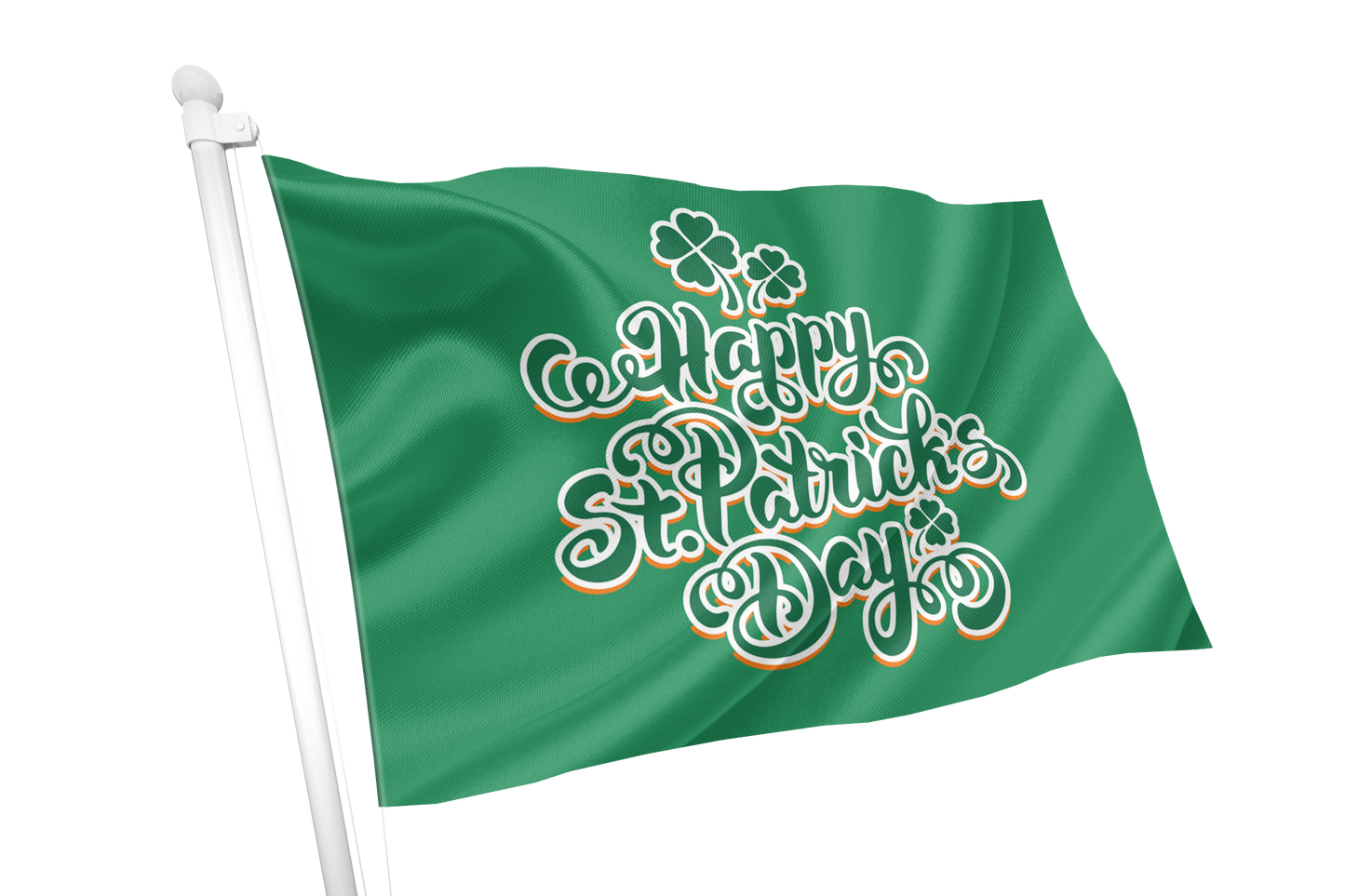 'Happy St. Patrick's Day' Green Flag