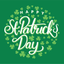 'Happy St. Patrick's Day' Green Shamrock Circle Flag