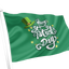 'Happy St. Patrick's Day' Leprechaun Hat & Plain Green Flag