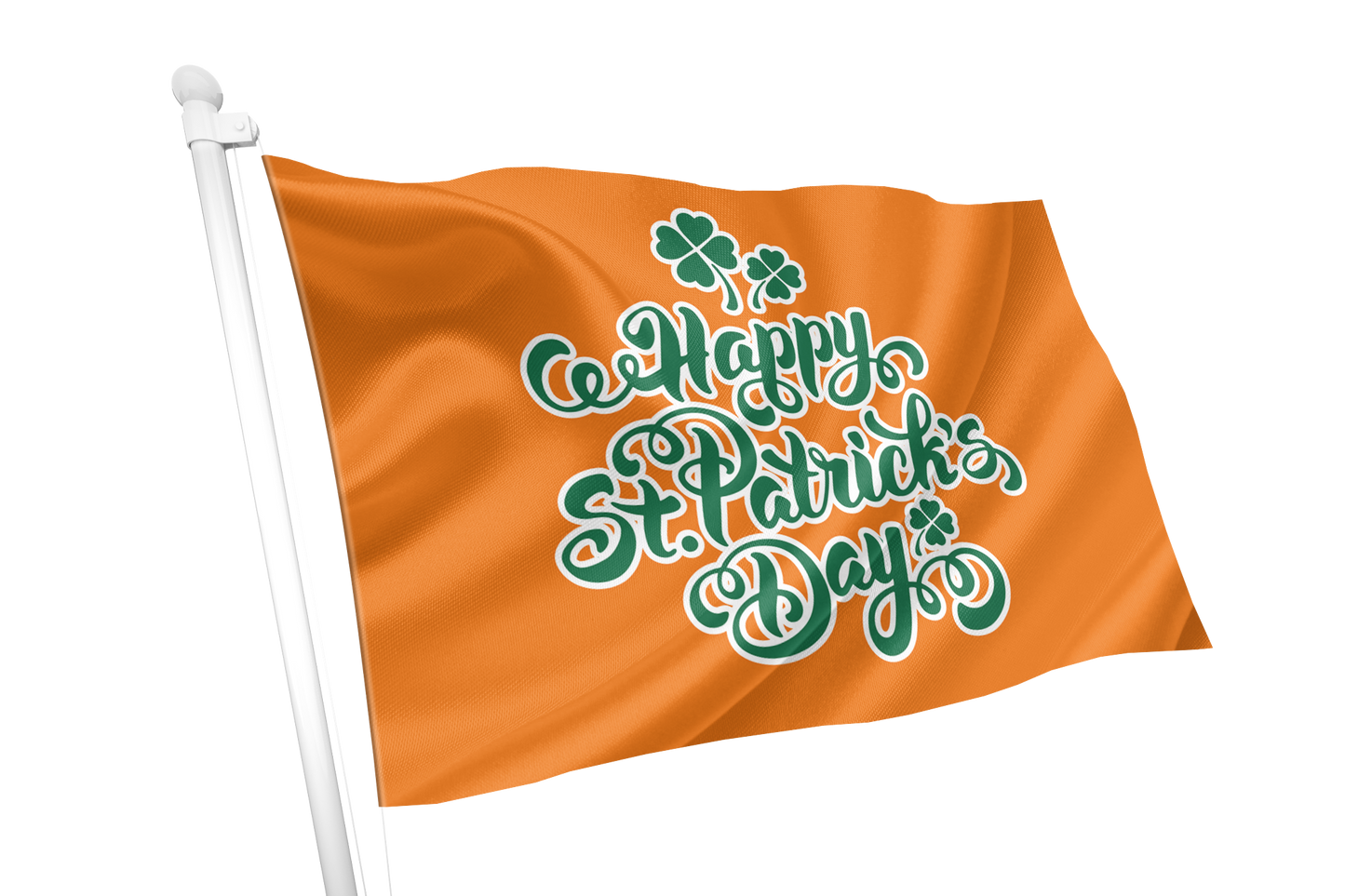 'Happy St. Patrick's Day' Orange Flag
