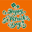 'Happy St. Patrick's Day' Orange Hand Waver Flag