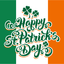 'Happy St. Patrick's Day' Tri Colour Hand Waver Flag