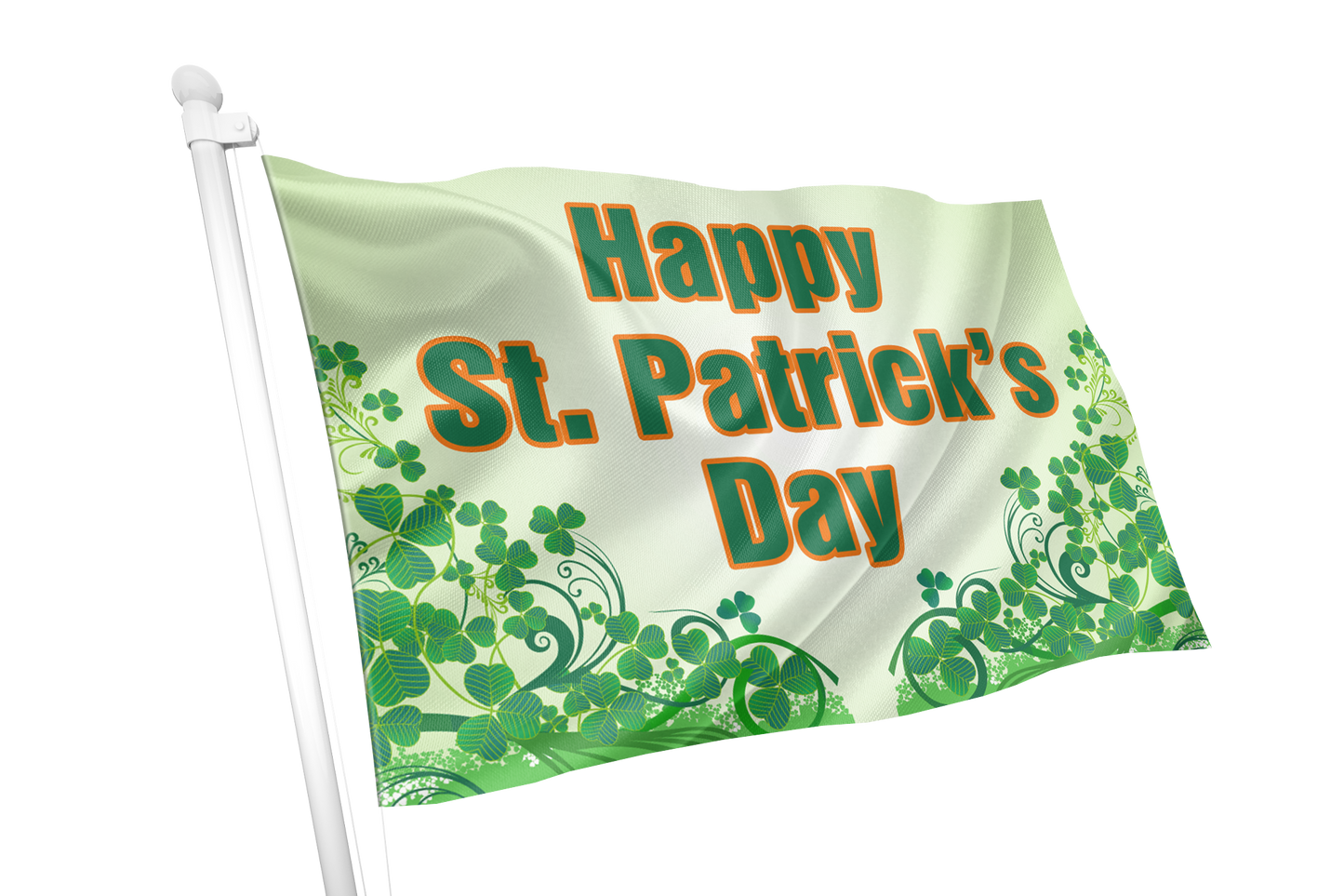 'Happy St. Patrick's Day' Wild Shamrock Flag