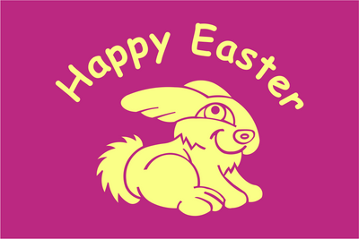 Happy Easter Bunny Flag