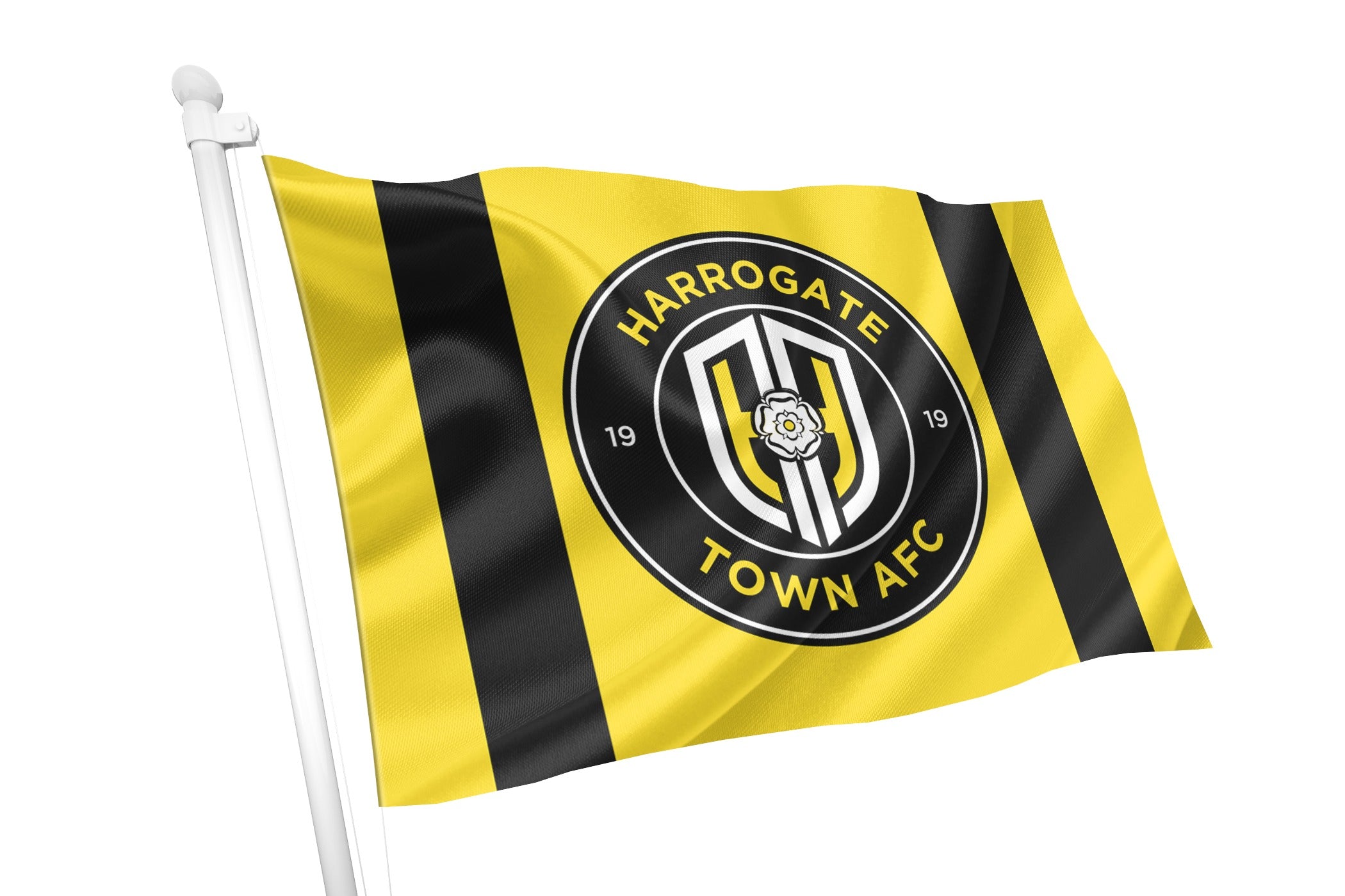 Club Flags Design Harrogate Town Football Club Flag - Premium Knitted Polyester, Multiple ...