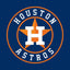 Houston Astros logo on a blue background