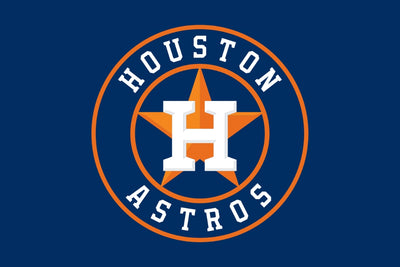 Houston Astros logo on a blue background