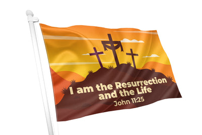 I am the Resurrection and the Life Flag