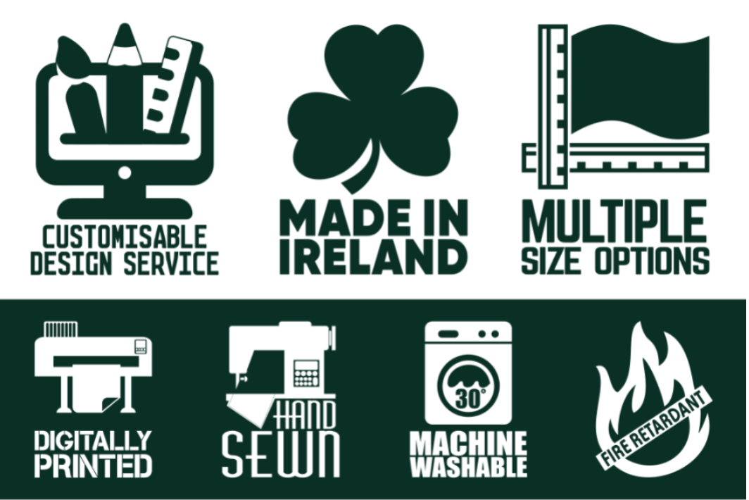 Castlehaven GAA Club Crest Car Flag Set