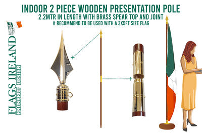 Indoor Wooden Presentation Flagpole