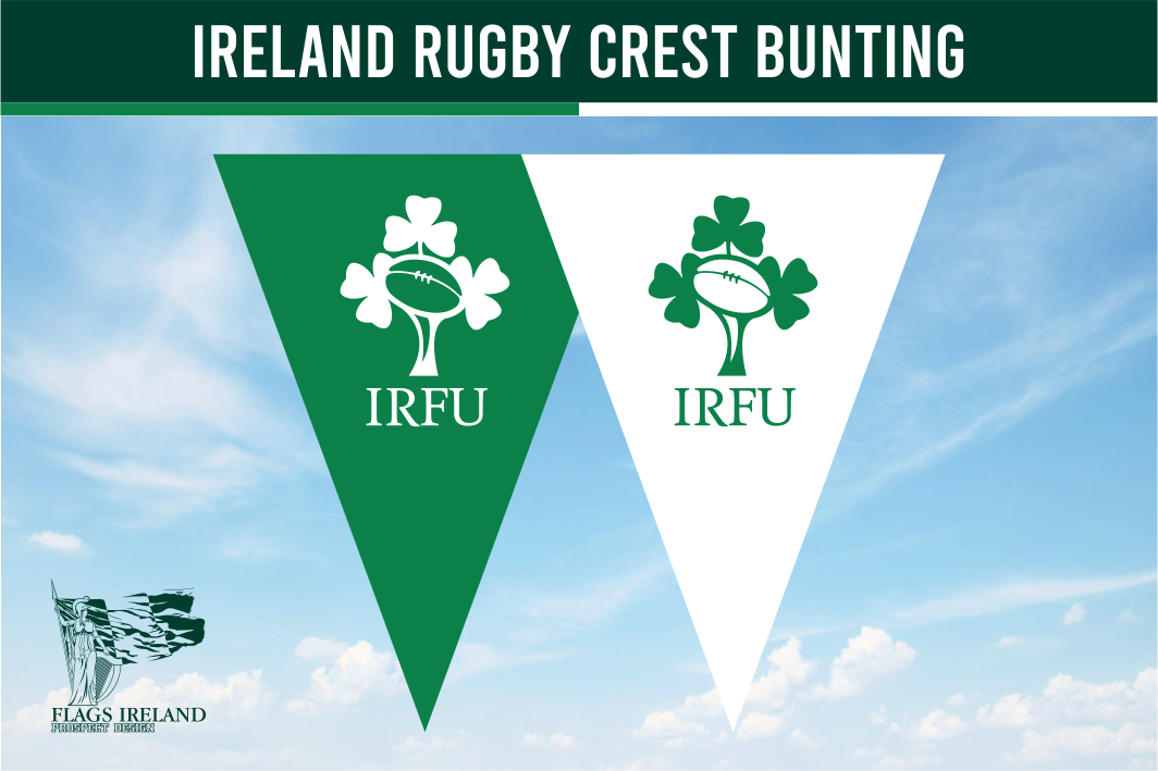 Ireland Rugby Crest Bunting – Flags Ireland Prospect Design