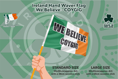 Acreditamos na bandeira Handwaver da Copa do Mundo da Irlanda