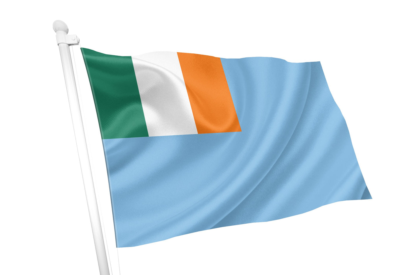Flag of Ireland on an blue Ensign