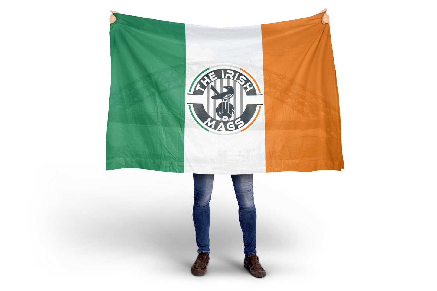 Irish Mags Crested Tyne Bridge Irish Flag