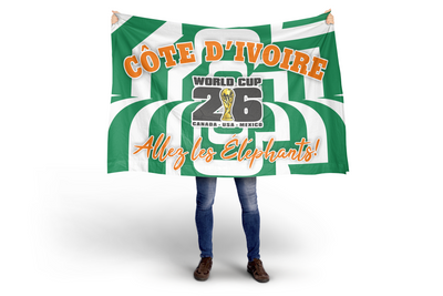 Ivory Coast (Côte d'Ivoire) World Cup 2026 Football Supporter Flag