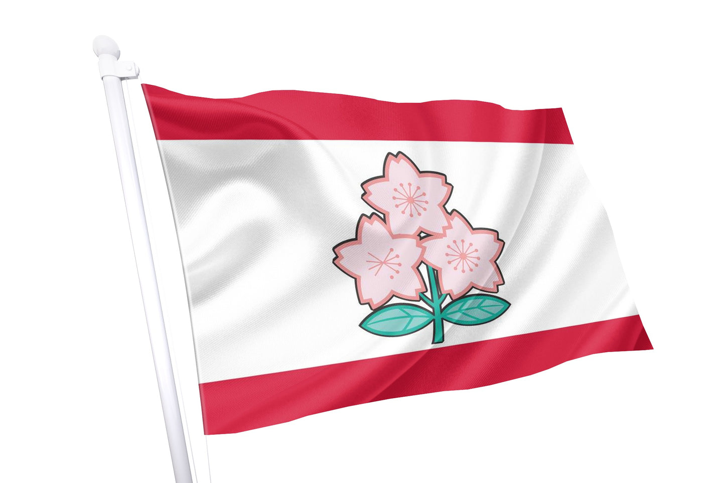 Bandeira com crista de rugby do Japão - as flores de cerejeira
