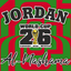 Promotional graphic for Jordan World Cup 2026 with red and green stripes and a trophy icon.