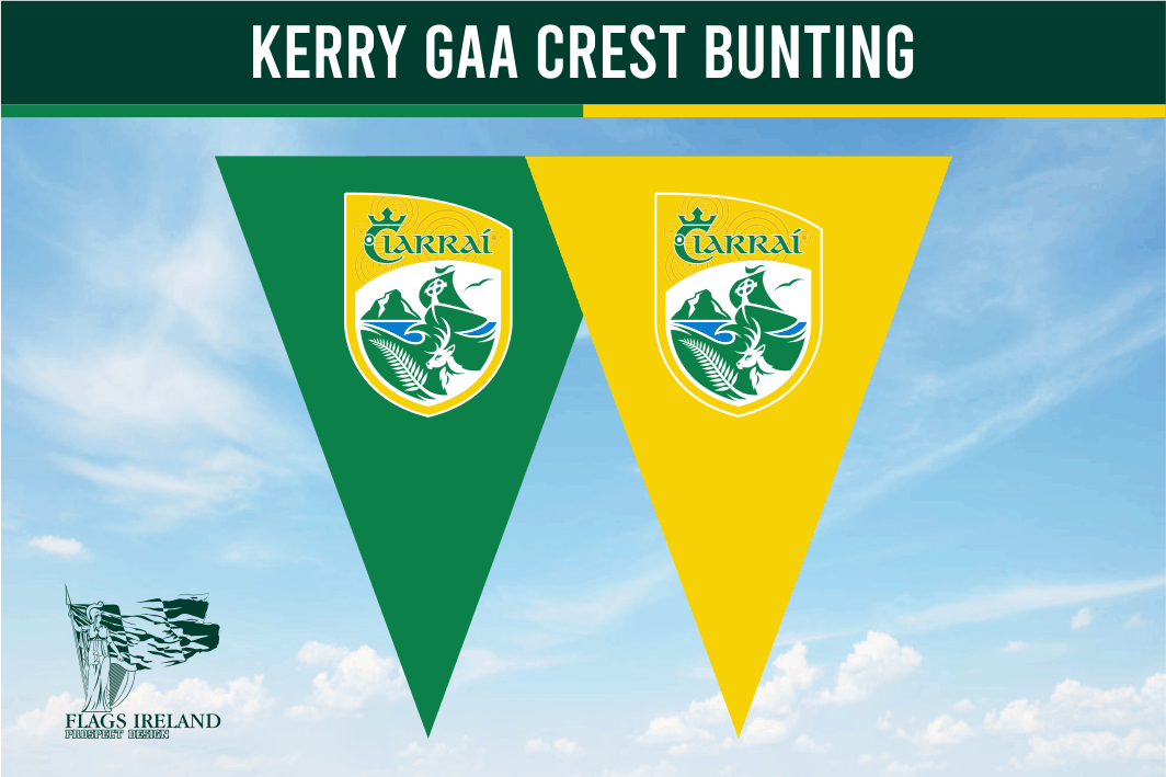 Kerry GAA Crest Bunting – Flags Ireland Prospect Design