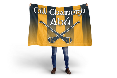 Kilkenny ''Cill Chainnigh Abú'' Striped Hurling Supporter Flag