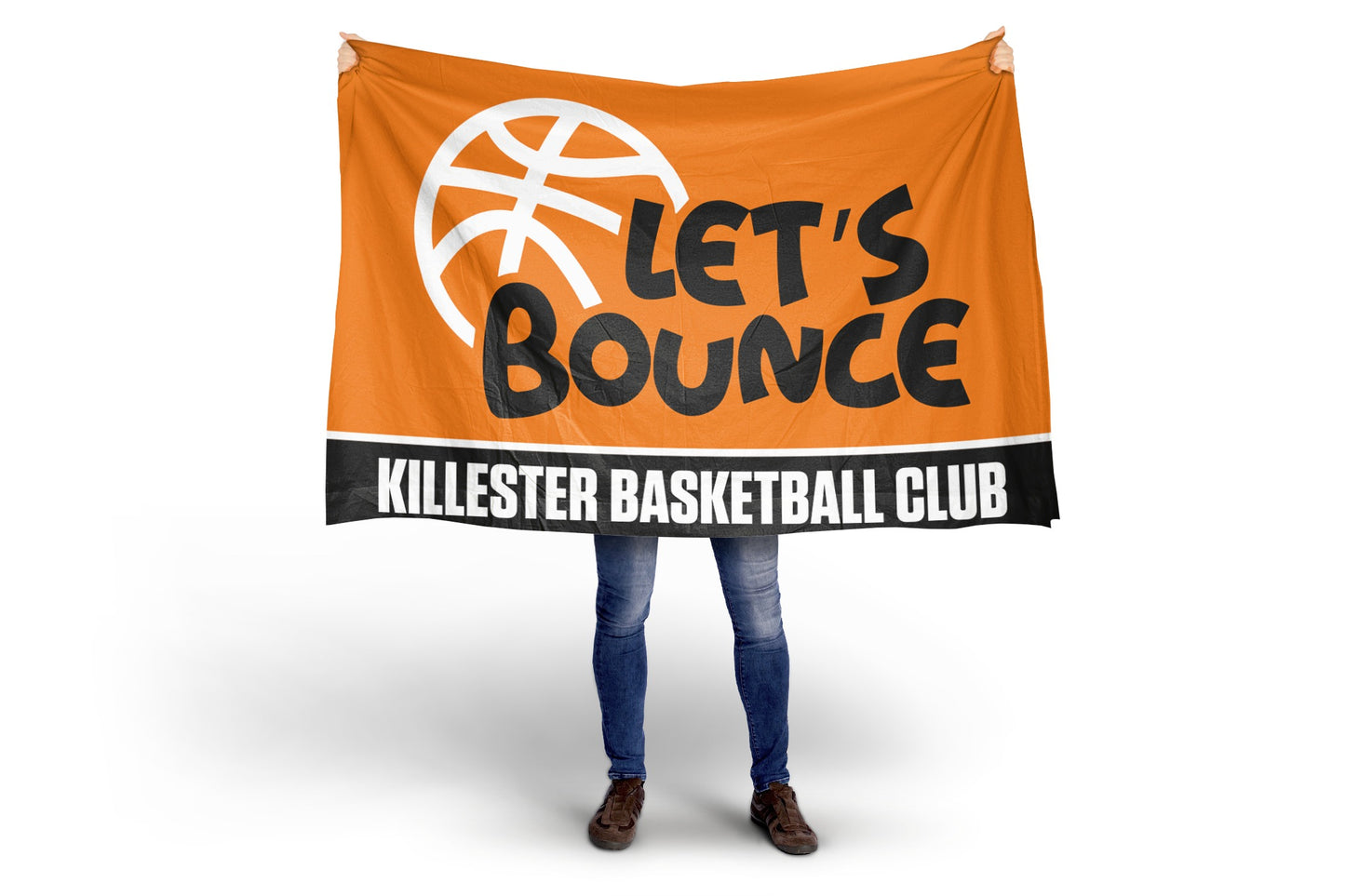 Killester Basketball Club LETS BOUNCE Flag