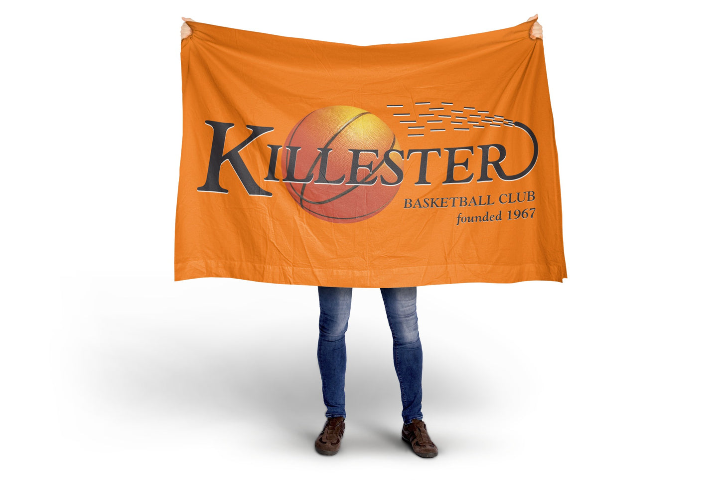 Killester Basketball Club Crest Orange Flag