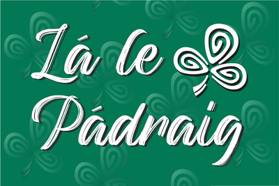 'La Le Padraig' Green Hand Waver Flag