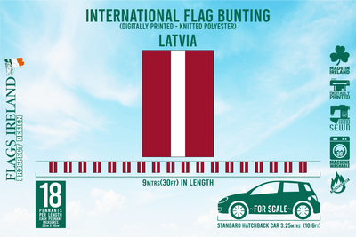 Latvia Flag Bunting