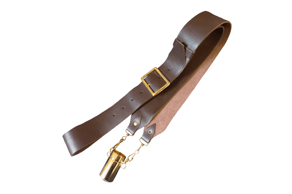 Leather Carrying Strap with Brass Bucket