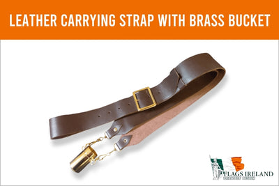 Leather Carrying Strap with Brass Bucket