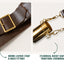Leather Carrying Strap With Brass Bucket close details