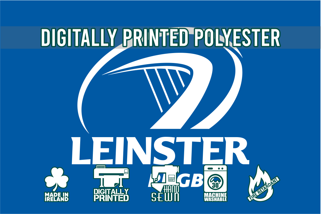 Leinster Rugby Crested Flag