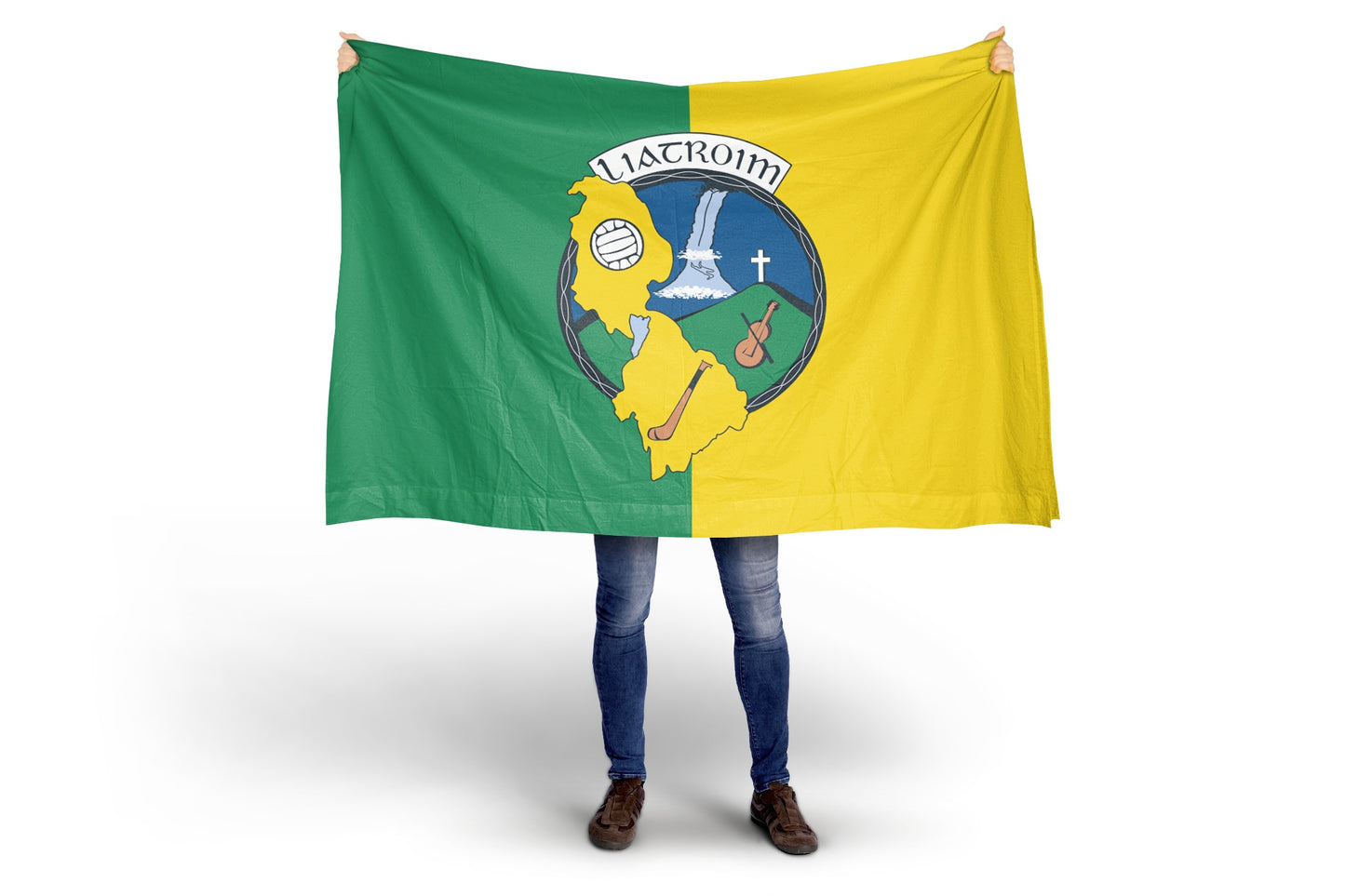 Leitrim GAA Crest Flag