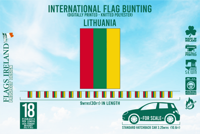 Wimpelkette mit litauischer Flagge