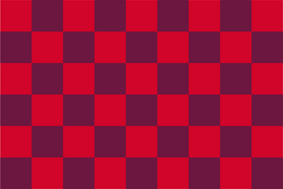 Bandeira quadriculada vermelha e branca