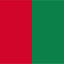 Bandeira de cor vermelha e verde