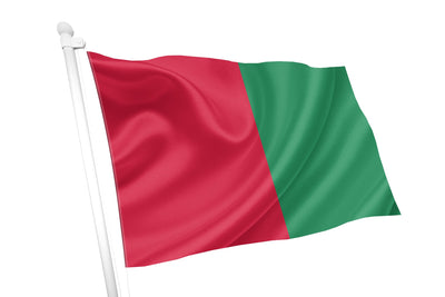 Bandeira de cor vermelha e verde