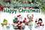 Happy Christmas Santa, Reindeer & Snowman Flag