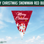 Merry Christmas Snowman Red Bunting