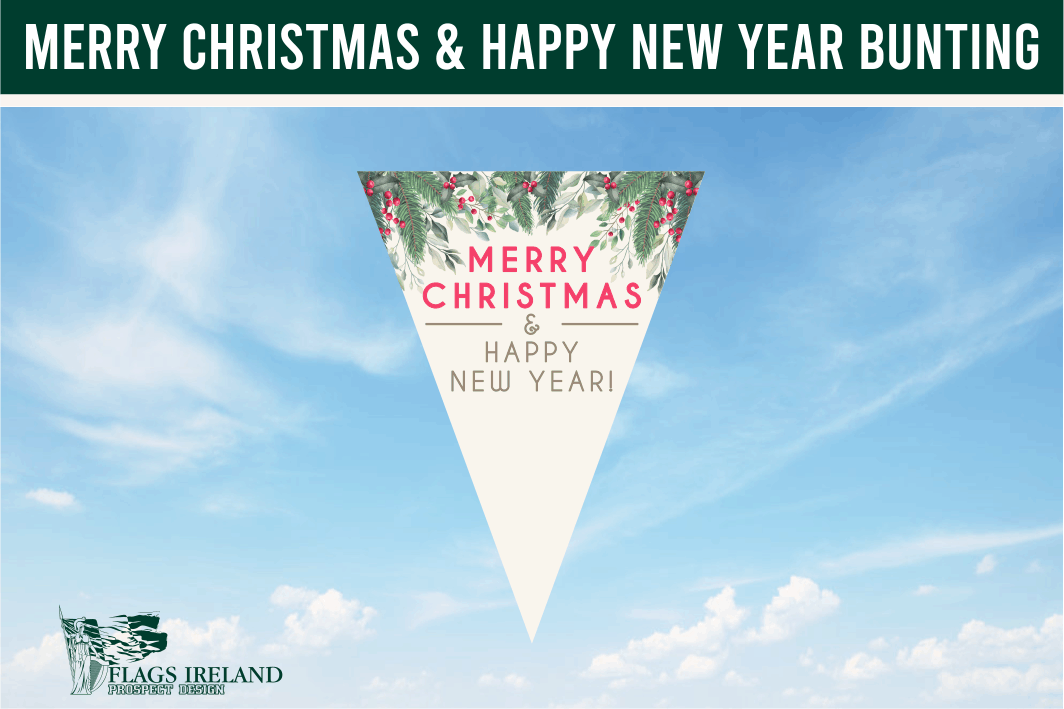 Merry Christmas and Happy New Year Bunting