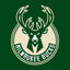 Milwaukee Bucks logo on a green background