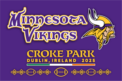 Minnesota Vikings Croke Park Purple Flag
