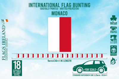 Wimpelkette mit Monaco-Flagge