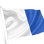 White & Blue Coloured Flag