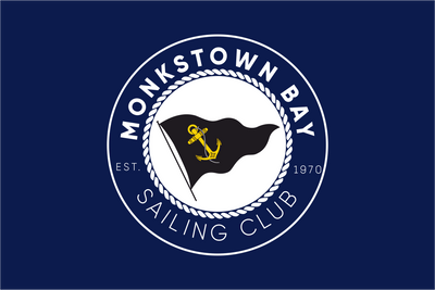 Monkstown Bay Sailing Club Crest Blue Flag