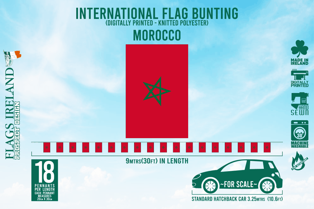 Morocco Flag Bunting
